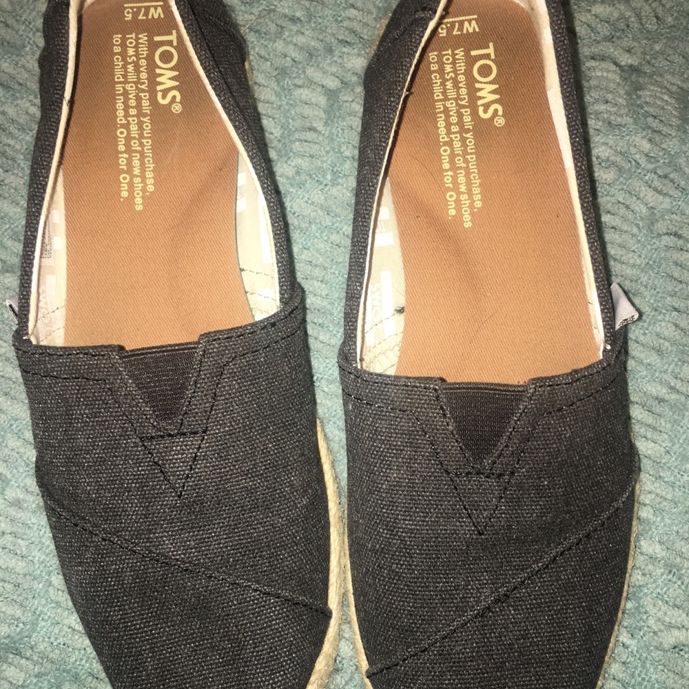 Black womens toms espadrilles
